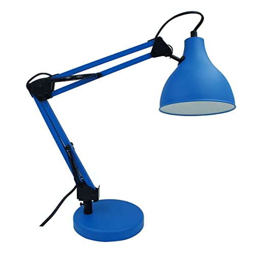 INSPIRE - Schreibtischlampe - E27 40W - H. 55 cm - Blaues Metall - ENNIS von INSPIRE