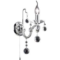 Inspired Corona Kristall-Wandleuchte, geschaltet, E14, poliertes Chrom Inspired Corona Kristall-Wandleuchte, geschaltet, E14, poliertes Chrom von INSPIRED LIGHTING