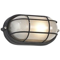 Inspired Lighting - Inspired Deco - Avon - Ovale Wand, Deckenschottlampe, 1 Leuchte E27, IP44, Schwarz, Glas von INSPIRED LIGHTING