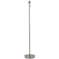 Inspired Deco - Carlton - Runde Stehlampe mit flachem Sockel ohne Schirm, geschaltete Lampenfassung, 1 Licht E27 Satin Nickel von INSPIRED LIGHTING