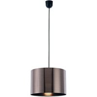 Inspired Deco - Dako - Schwarzer Deckenanhänger 1 Leuchte E27 mit 300 x 200 mm Metallic Gun Metal Zylinderschirm, c, w Deckenhalterung Inspired Deco - Dako - Schwarzer Deckenanhänger 1 Leuchte E27 mit 300 x 200 mm Metallic Gun Metal Zylinderschirm, c, w Deckenhalterung von INSPIRED LIGHTING