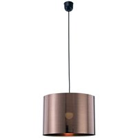 Inspired Deco - Dako - Schwarzer Deckenanhänger 1 Leuchte E27 mit 350 x 250 mm Metallic Bronze Zylinderschirm, c, w Deckenhalterung Inspired Deco - Dako - Schwarzer Deckenanhänger 1 Leuchte E27 mit 350 x 250 mm Metallic Bronze Zylinderschirm, c, w Deckenhalterung von INSPIRED LIGHTING