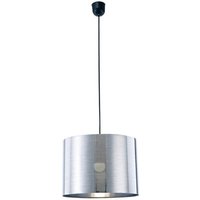 Inspired Deco - Dako - Schwarzer Deckenanhänger 1 Leuchte E27 mit 350 x 250 mm Metallic-Chrom-Zylinderschirm, c, w Deckenhalterung Inspired Deco - Dako - Schwarzer Deckenanhänger 1 Leuchte E27 mit 350 x 250 mm Metallic-Chrom-Zylinderschirm, c, w Deckenhalterung von INSPIRED LIGHTING