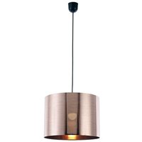 Inspired Deco - Dako - Schwarzer Deckenanhänger 1 Leuchte E27 mit 350 x 250 mm Metallic-Kupferzylinderschirm, c, w Deckenhalterung Inspired Deco - Dako - Schwarzer Deckenanhänger 1 Leuchte E27 mit 350 x 250 mm Metallic-Kupferzylinderschirm, c, w Deckenhalterung von INSPIRED LIGHTING