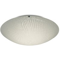 Inspired Deco - Tassa - 18 W LED Medium Flush Deckenleuchte, 400 mm rund, 4000 K 1500 lm CRI80, Randon Line Pattern Glas mit poliertem Chromdetail Inspired Deco - Tassa - 18 W LED Medium Flush Deckenleuchte, 400 mm rund, 4000 K 1500 lm CRI80, Randon Line Pattern Glas mit poliertem Chromdetail von INSPIRED LIGHTING