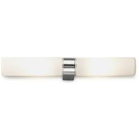 Inspired Deco - Tasso - IP44 2 Light E14 Twin Badezimmer Wandleuchte, Chrom poliert mit Opalrohrglas von INSPIRED LIGHTING