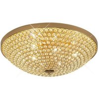 Inspired Lighting - Inspired Diyas - Ava - Flush Bowl Decke 6 Light French Gold, Kristall von INSPIRED LIGHTING