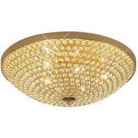 Inspired Diyas - Ava - Flush Bowl Decke 6 Light French Gold, Kristall von INSPIRED LIGHTING