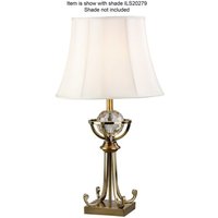 Inspired Elmo Große Kristall-Tischlampe OHNE SCHIRM E27 Antikmessing Inspired Elmo Große Kristall-Tischlampe OHNE SCHIRM E27 Antikmessing von INSPIRED LIGHTING