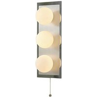 Inspired Globe IP44-Wandleuchte mit Zugschnurschalter, 3-flammig, G9, in poliertem Chrom von INSPIRED LIGHTING