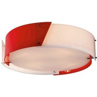 Inspired Dakota Deckeneinbauleuchte, mittelgroß, 4-flammig, E27, poliertes Chrom/rotes und weißes Acryl von INSPIRED LIGHTING