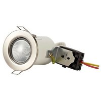 Inspired Deco - Agni - Fixed Fire Rated Einbaudownlight, Satin Nickel, GU10, IP20 von INSPIRED LIGHTING