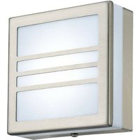 Inspired Lighting - Inspired Deco - Aldo - Quadratische led Flush Deckenleuchte, Wandleuchte 2.4W IP44 Außen Louvre Design Edelstahl, Opal von INSPIRED LIGHTING