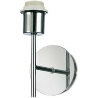 Inspired Deco - Carlton - Ungeschaltete Wandleuchte 1 Licht ohne Schirm, E27 Satin Nickel von INSPIRED LIGHTING