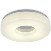 Inspired Lighting - Inspired Deco - Joop - IP44 24W led Large Flush Deckenleuchte, 4000K 2000lm CRI80, Chrom poliert mit weißem Acryldiffusor von INSPIRED LIGHTING