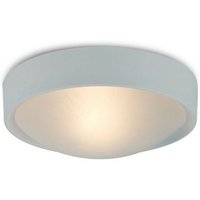Inspired Lighting - Inspired Deco - Rondo - IP44 1 Light E27 Flush Deckenleuchte, weißer Rahmen mit Milchglas von INSPIRED LIGHTING