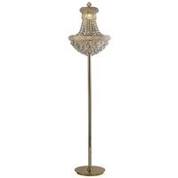 Inspired Diyas - Alexandra - Stehlampe 8 Light French Gold, Kristall von INSPIRED LIGHTING