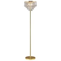 Inspired Diyas - Atla - Stehlampe 4 Light French Gold, Kristall von INSPIRED LIGHTING