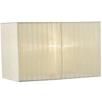 Inspired Diyas - Florence - Rechteck Organza Shade, 380x190x230mm, Creme, für Tischlampe von INSPIRED LIGHTING