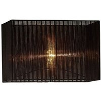 Inspired Lighting - Inspired Diyas - Florence - Rechteck Organza Shade, 400x210x260mm, schwarz, für Stehlampe von INSPIRED LIGHTING