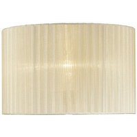 Inspired Lighting - Inspired Diyas - Florence - Runde Organza Shade Cream 360mm x 230mm, geeignet für Tischlampe von INSPIRED LIGHTING