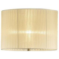 Inspired Lighting - Inspired Diyas - Florence - Runde Organza Shade Cream 380mm x 260mm, geeignet für Stehlampe von INSPIRED LIGHTING