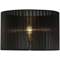 Inspired Diyas - Florence - Runder Organza-Farbton Schwarz 360 mm x 230 mm, geeignet für Tischlampe von INSPIRED LIGHTING