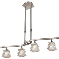 Inspired Keops Teleskopische lineare Pendelleuchte, 4-flammig, G9, satiniertes Nickel von INSPIRED LIGHTING