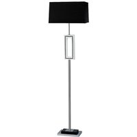 Inspired Linea Stehlampe E27, schwarzer Schirm, poliertes Chrom/Schwarz/Kristall von INSPIRED LIGHTING