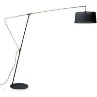 Inspired Mantra - Nordica - Bogen Stehlampe E27 mit schwarzem Schirm, schwarz, Chrom poliert von INSPIRED LIGHTING