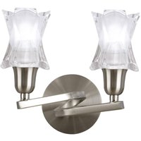 Inspired Mantra Alaska Wandleuchte, 2-flammig, L1/SGU10, satiniertes Nickel, Kompaktleuchtstofflampen im Lieferumfang enthalten Inspired Mantra Alaska Wandleuchte, 2-flammig, L1/SGU10, satiniertes Nickel, Kompaktleuchtstofflampen im Lieferumfang enthalten von INSPIRED LIGHTING