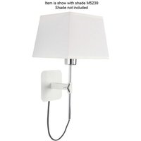 Inspired Mantra - Habana - Wandleuchte Teleskop OHNE SCHATTEN 1 Leuchte E27, Mattweiß / Chrom poliert Inspired Mantra - Habana - Wandleuchte Teleskop OHNE SCHATTEN 1 Leuchte E27, Mattweiß / Chrom poliert von INSPIRED LIGHTING