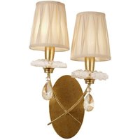 Inspired Mantra - Sophie GP - Wandleuchte, 2 x E14 (max. 20 W), Goldmalerei, Cremetöne von INSPIRED LIGHTING