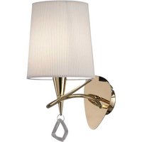 Inspired Mara Wandleuchte mit Schalter E14, französischer Gold-Elfenbein-Weiß-Schirm Inspired Mara Wandleuchte mit Schalter E14, französischer Gold-Elfenbein-Weiß-Schirm von INSPIRED LIGHTING