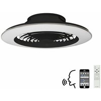 Mantra Alisio xl Dimmbare LED-Deckenleuchte & 58 w DC-Wendeventilator, Schwarz, Fernbedienung, app & Alexa/Google-Sprachsteuerung von INSPIRED LIGHTING