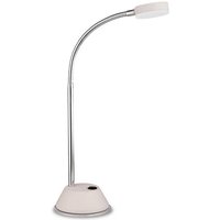 Tobias Tischlampe, 1 Licht, 3 W LED, 3000 K, 300 lm, mattweiß/mattiertes Acryl/poliertes Chrom, 3 Jahre Garantie Tobias Tischlampe, 1 Licht, 3 W LED, 3000 K, 300 lm, mattweiß/mattiertes Acryl/poliertes Chrom, 3 Jahre Garantie von INSPIRED LIGHTING