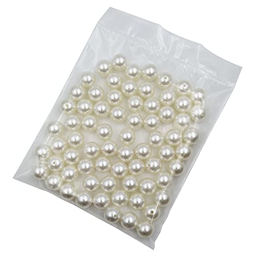 INSPIRELLE 70 Stück große 20 mm elfenbeinfarbene Kunstperlen ABS runde lose dicke Perlen für DIY Handwerk Halsketten Armbänder Schmuckherstellung von INSPIRELLE