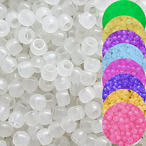 INSPIRELLE 700 Stück UV-Perlen, leuchtende Perlen, wechselnde UV-reaktive Kunststoffperlen, die im Dunkeln leuchten, Spaß für Schmuckarmbänder herstellen, 8 x 6 mm INSPIRELLE 700 Stück UV-Perlen, leuchtende Perlen, wechselnde UV-reaktive Kunststoffperlen, die im Dunkeln leuchten, Spaß für Schmuckarmbänder herstellen, 8 x 6 mm von INSPIRELLE
