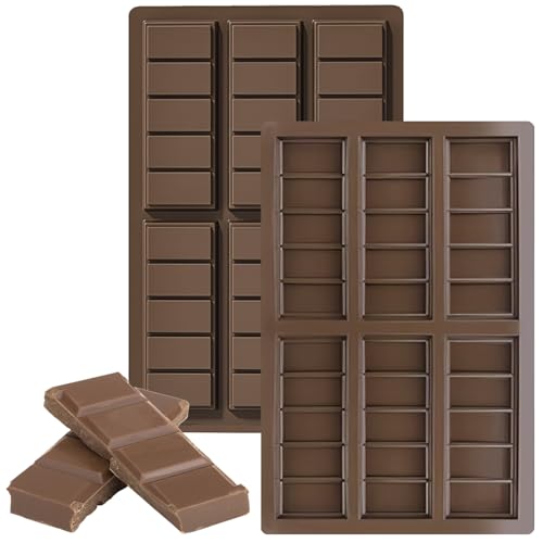 INSPUTOL 2 Stück Schokoladenform aus Silikon, Schokoladen-Silikonform, Schokoladenform aus Silikon, Schokoladenform für Schokolade, Süßigkeiten, Desserts zum Selbermachen (30 Gitter) von INSPUTOL