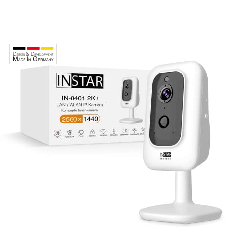 INSTAR IN-8401 2K+ Weiss - LAN/WLAN Überwachungskamera mit KI (AI) - IP Kamera - WPA3-2,4 und 5Ghz WiFi - 2-Wege Audio - PIR - Wärmesensor - Nachtsicht - 940nm unsichtbare LEDs - HomeKit - MQTT von INSTAR