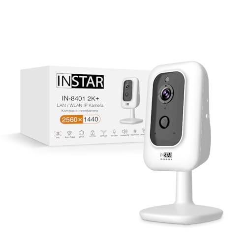 INSTAR IN-8401 2K+ Weiss - LAN/WLAN Überwachungskamera mit KI (AI) - IP Kamera - WPA3-2,4 und 5Ghz WiFi - 2-Wege Audio - PIR - Wärmesensor - Nachtsicht - 940nm unsichtbare LEDs - HomeKit - MQTT von INSTAR