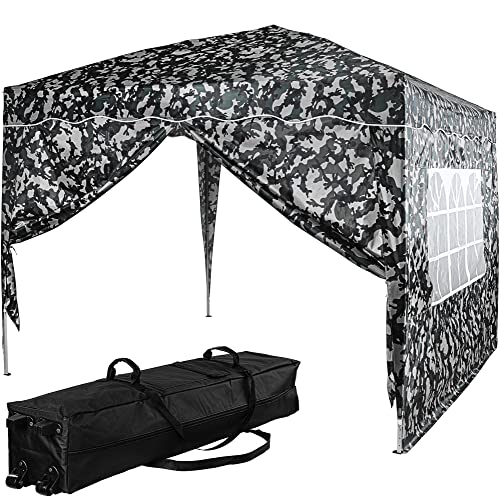 INSTENT Pavillon 3 x 3 m Basic wasserdicht UV Schutz 50+, 2 Seiteneile, urban von INSTENT