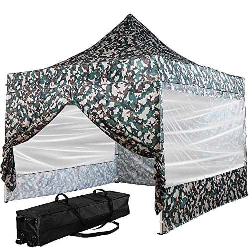 INSTENT Alu-Pavillon 3 x 3 m Pro wasserdicht UV Schutz 50+, Woodland mit 4 Seitenteilen von INSTENT