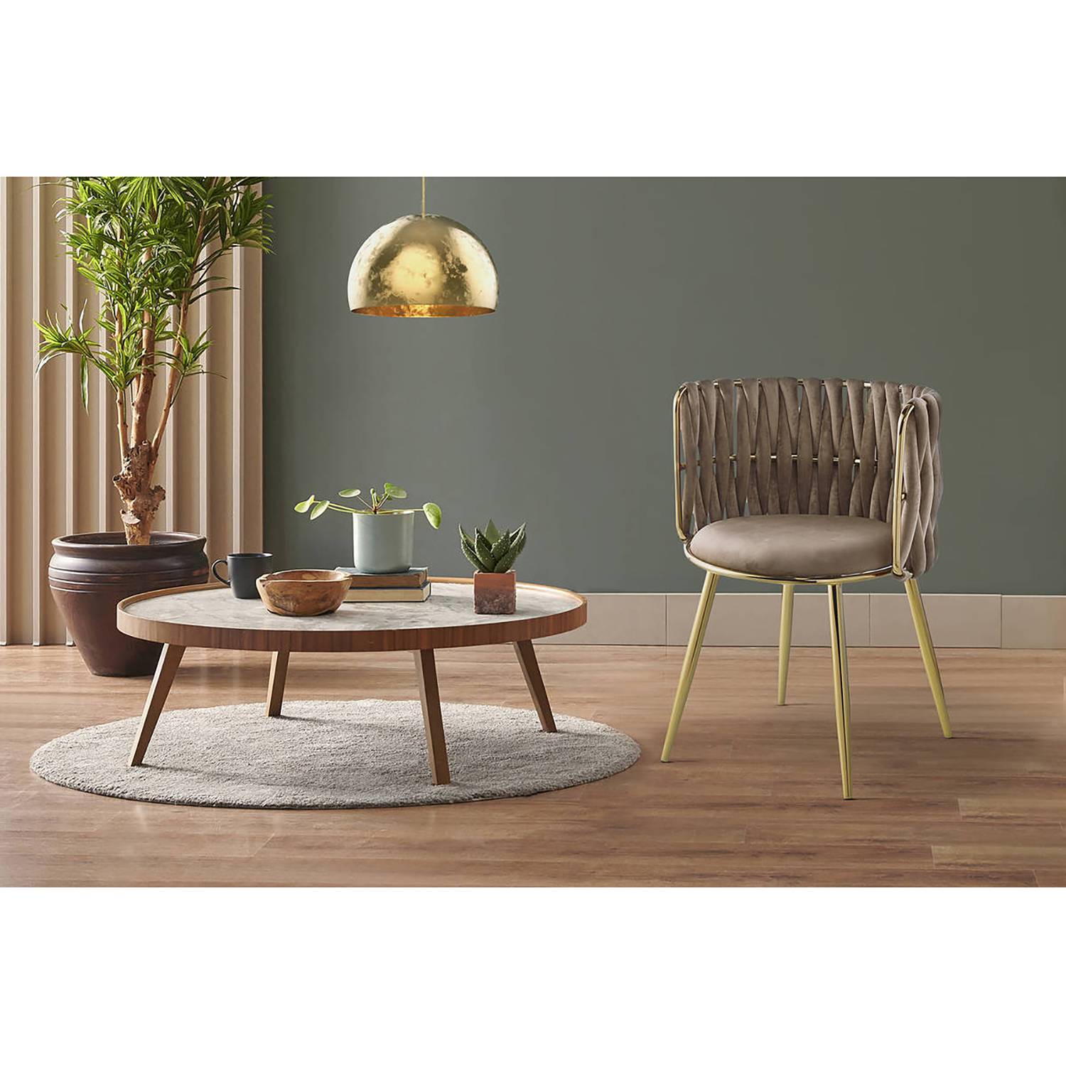 home24 Armlehnenstuhl Milla 2er-Set 60 x 80 x 64cm Beige/Sandgrau von home24