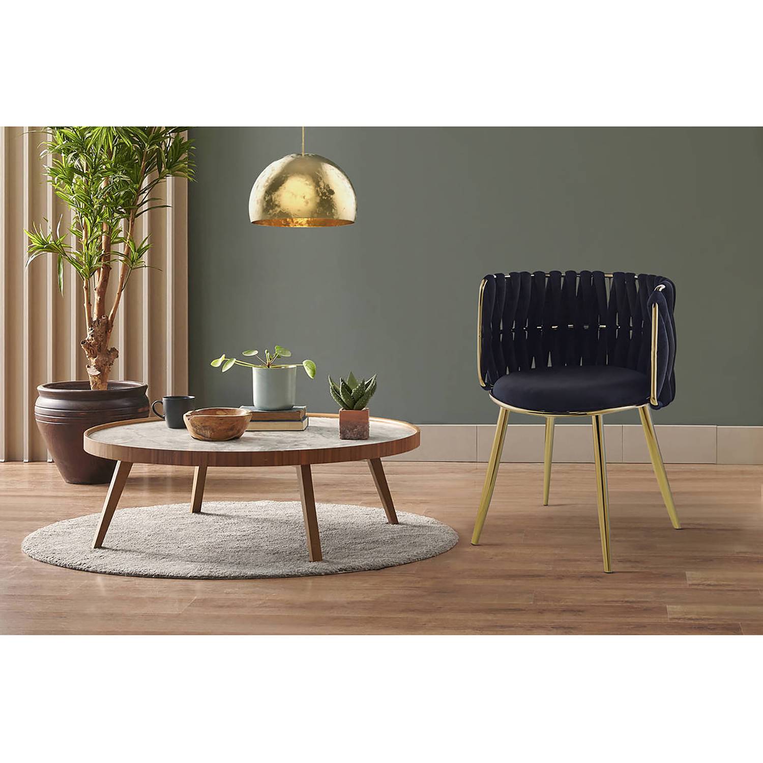 home24 Armlehnenstuhl Milla 2er-Set 60 x 80 x 64cm Schwarz/Schwarz von home24