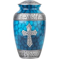 Handgemachte Königsblaue Urne Für Menschliche Asche Kreuzbestattung Handarbeit Große Bestattung von INTAJ