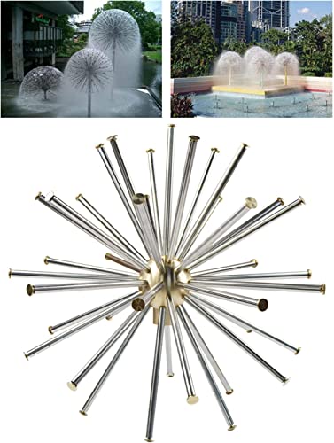 INTBUYING 3,8 cm DN40 Löwenzahn Brunnen Düse Edelstahl Kristall Ball Wasser Spray Teich Sprinkler von INTBUYING