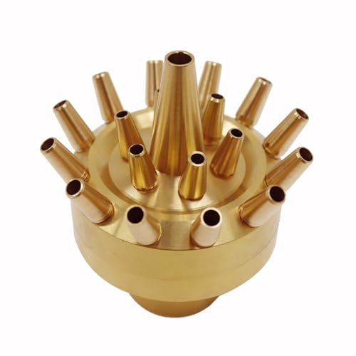 INTBUYING Wasserbrunnen Düse, Teichbrunnenkopf 19 Sprinkler Messing Sprühkopf für Gartenteich von INTBUYING