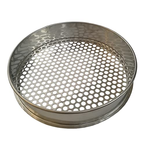 INTCHE 1 Stück Labor Rundes Loch Durchmesser 1mm-40mm Alle 304 Edelstahl Standard Test Sieve Dia 30cm Probe Screening Arzneibuch Test Sieb Garten Boden Kies Filter Sieb (Color : 7.3mm) von INTCHE