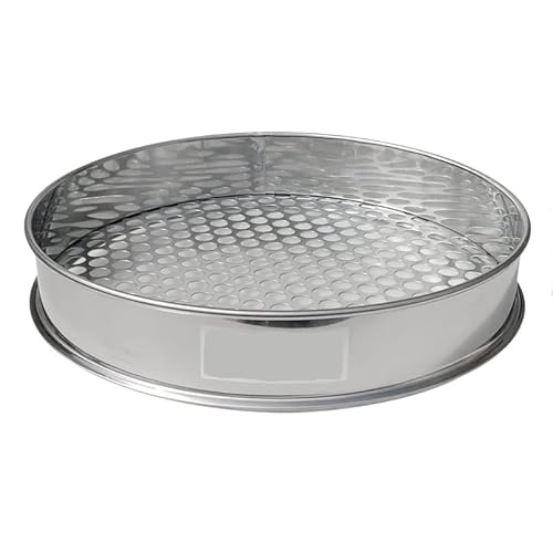 INTCHE Rundlochmaschensieb Wirtschaftliches Analysensieb Probensieb Edelstahl 304 Sortiersieb Sortierfiltersieb (Siebdurchmesser 20 cm; Öffnung 1 mm-40 mm) (Color : 10.5mm) von INTCHE